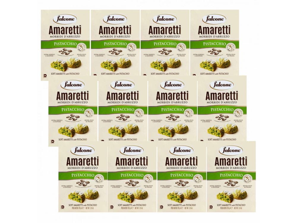 Falcone FALCONE Amaretti - Talianske jemné sušienky s pistáciami 170g 12 balení